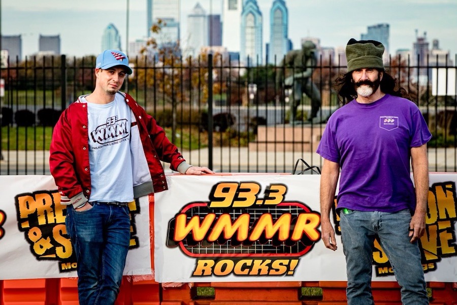 Former WMMR employee "Pancake" with WMMR DJ Pierre Robert